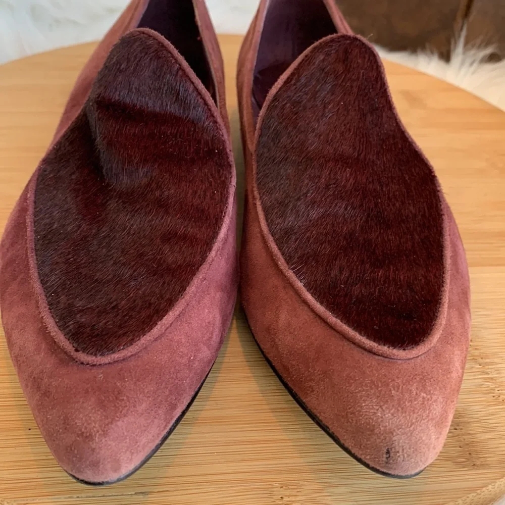 Marc Fisher | Suede Burgundy Slip On Loafers 6 1/2